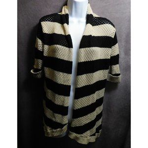 Xhilaration Black And White Striped Cardigan